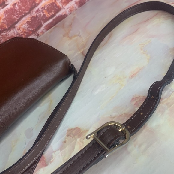 Vintage Letisse Walnut Brown Leather Courier Messenger Crossbody Bag - Picture 8 of 9